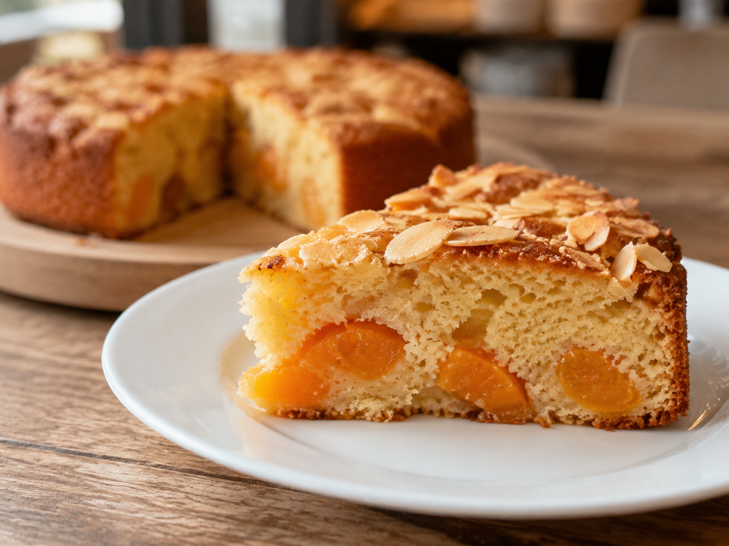Apricot almond cake from Hearts Delight Bakery